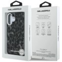 Etui Karl Lagerfeld IML Leopard Pattern MagSafe na iPhone 16 - czarne Karl Lagerfeld