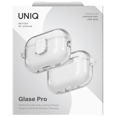 Etui UNIQ Glase Pro na AirPods Pro 3 Lock Case - przezroczyste UNIQ