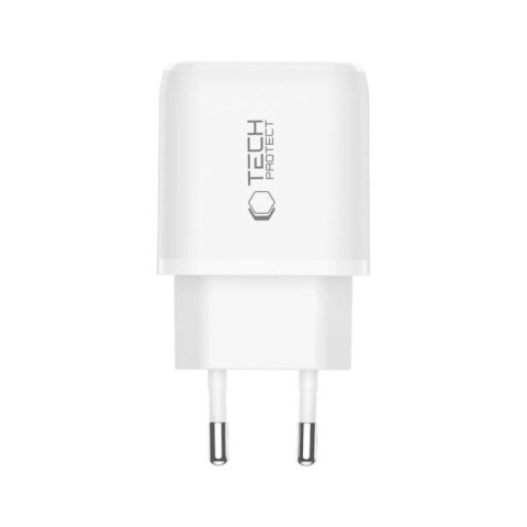Ładowarka sieciowa Tech-Protect NCA45W-GAN 2-Porty USB-C / USB-A 45W - biała Tech-Protect