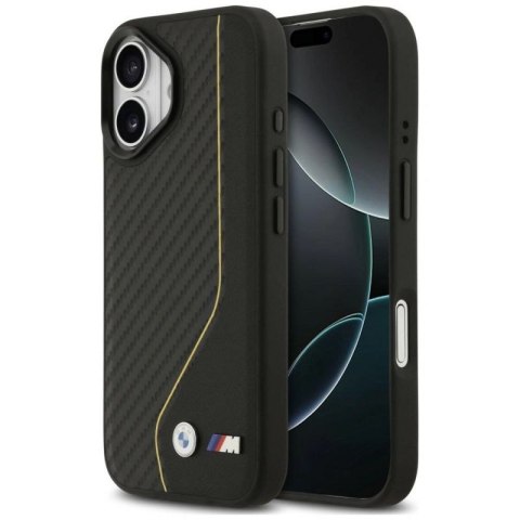 Etui BMW M Carbon Line & Logo MagSafe na iPhone 17 - żółte BMW