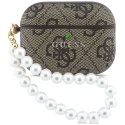 Etui Guess 4G Pearl Strap na AirPods Pro 3 - brązowe Guess