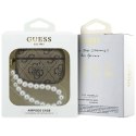 Etui Guess 4G Pearl Strap na AirPods Pro 3 - brązowe Guess