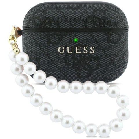 Etui Guess 4G Pearl Strap na AirPods Pro 3 - czarne Guess