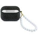 Etui Guess 4G Pearl Strap na AirPods Pro 3 - czarne Guess