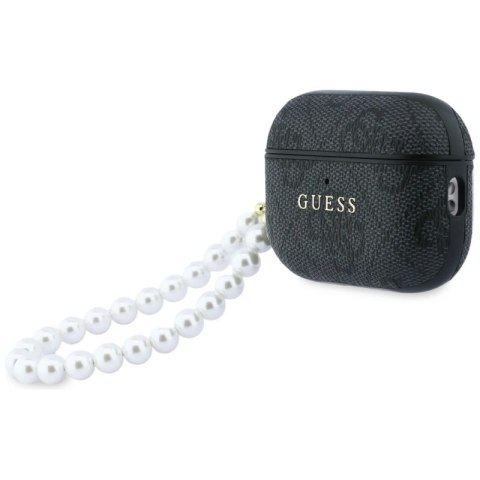 Etui Guess 4G Pearl Strap na AirPods Pro 3 - czarne Guess