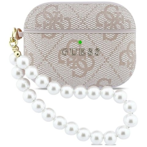 Etui Guess 4G Pearl Strap na AirPods Pro 3 - różowe Guess