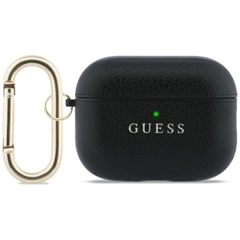 Etui Guess Grained Classic Logo na AirPods Pro 3 - czarne Guess