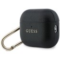 Etui Guess Grained Classic Logo na AirPods Pro 3 - czarne Guess