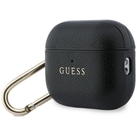 Etui Guess Grained Classic Logo na AirPods Pro 3 - czarne Guess
