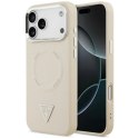 Etui Guess Triangle Logo MagSafe na iPhone 17 Pro - beżowe Guess