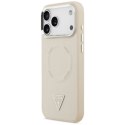Etui Guess Triangle Logo MagSafe na iPhone 17 Pro - beżowe Guess