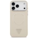 Etui Guess Triangle Logo MagSafe na iPhone 17 Pro - beżowe Guess