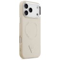 Etui Guess Triangle Logo MagSafe na iPhone 17 Pro - beżowe Guess