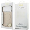 Etui Guess Triangle Logo MagSafe na iPhone 17 Pro - beżowe Guess