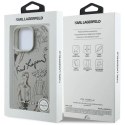 Etui Karl Lagerfeld Grained Pattern & Logo MagSafe na iPhone 16 Pro Max - szare Karl Lagerfeld