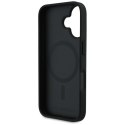 Etui Karl Lagerfeld Grained Pattern & Logo MagSafe na iPhone 16 - czarne Karl Lagerfeld