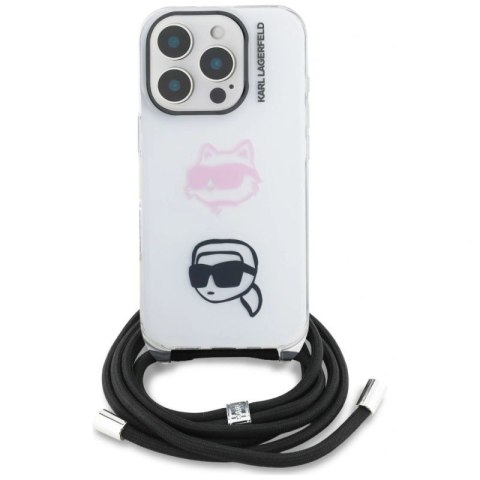 Etui Karl Lagerfeld IML Crossbody Karl&Choupette Head na iPhone 16 Pro - białe Karl Lagerfeld