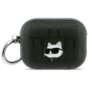 Etui Karl Lagerfeld Monogram Choupette Head na AirPods Pro 3 - czarne Karl Lagerfeld