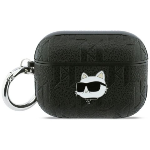 Etui Karl Lagerfeld Monogram Choupette Head na AirPods Pro 3 - czarne Karl Lagerfeld