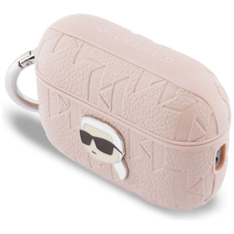 Etui Karl Lagerfeld Monogram Karl Head na AirPods Pro 3 - różowe Karl Lagerfeld