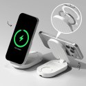 Ładowarka indukcyjna RINGKE QI2.2 25W 3w1 Magnetic MagSafe - biała Ringke
