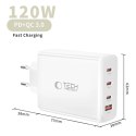 Ładowarka sieciowa Tech-Protect NC120W-GAN 4-Porty 120W - biała Tech-Protect