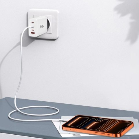 Ładowarka sieciowa Tech-Protect NC120W-GAN 4-Porty 120W - biała Tech-Protect