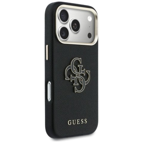 Etui Guess FW Resin Logo na iPhone 17 Pro Max - czarne Guess