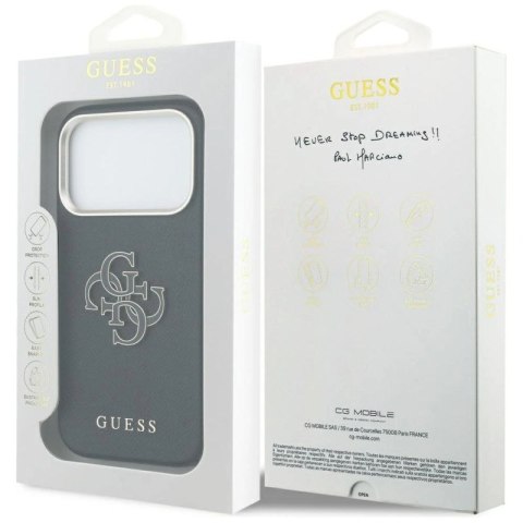 Etui Guess FW Resin Logo na iPhone 17 Pro - czarne Guess
