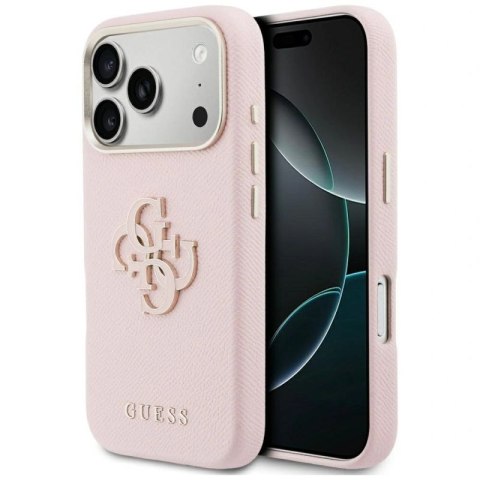Etui Guess FW Resin Logo na iPhone 17 Pro - różowe Guess