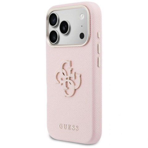 Etui Guess FW Resin Logo na iPhone 17 Pro - różowe Guess