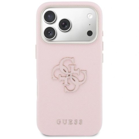 Etui Guess FW Resin Logo na iPhone 17 Pro - różowe Guess