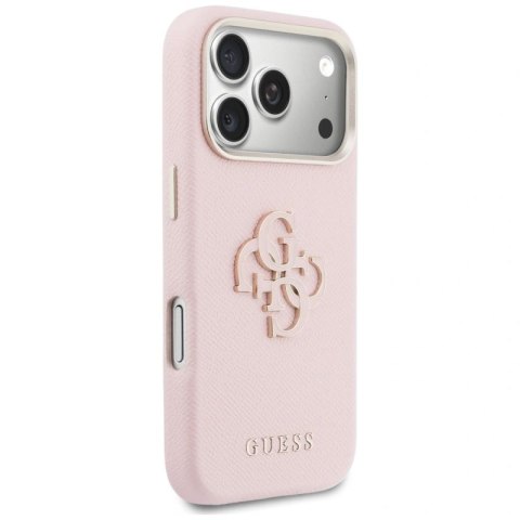Etui Guess FW Resin Logo na iPhone 17 Pro - różowe Guess
