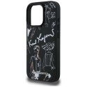 Etui Karl Lagerfeld Grained Pattern & Logo MagSafe na iPhone 16 Pro Max - czarne Karl Lagerfeld