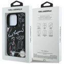 Etui Karl Lagerfeld Grained Pattern & Logo MagSafe na iPhone 16 Pro Max - czarne Karl Lagerfeld