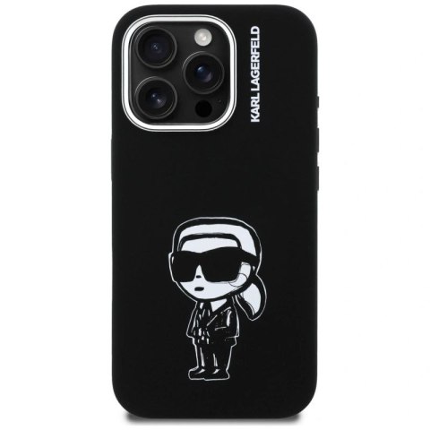 Etui Karl Lagerfeld Silicone Karl Sketch MagSafe na iPhone 16 Pro Max - czarne Karl Lagerfeld