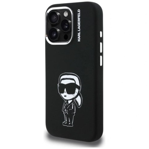 Etui Karl Lagerfeld Silicone Karl Sketch MagSafe na iPhone 16 Pro - czarne Karl Lagerfeld