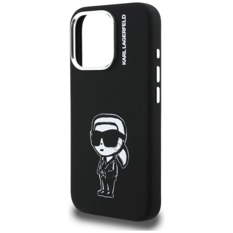 Etui Karl Lagerfeld Silicone Karl Sketch MagSafe na iPhone 16 Pro - czarne Karl Lagerfeld