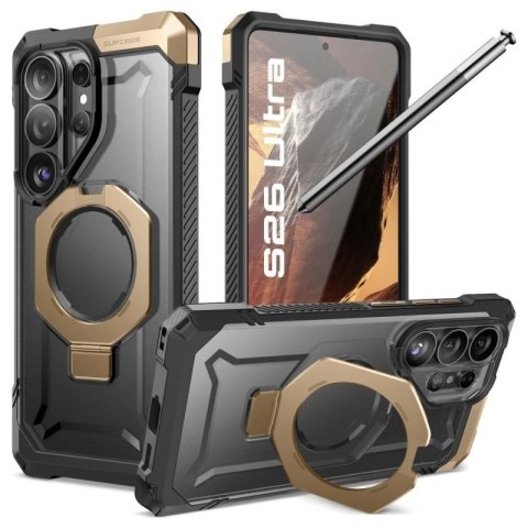 Etui Supcase UB Grip Mag MagSafe na Samsung Galaxy S26 Ultra - czarno-brązowe Supcase