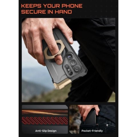 Etui Supcase UB Grip Mag MagSafe na Samsung Galaxy S26 Ultra - czarno-brązowe Supcase