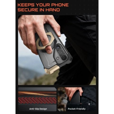 Etui Supcase UB Grip Mag MagSafe na Samsung Galaxy S26 - czarno-brązowy Supcase