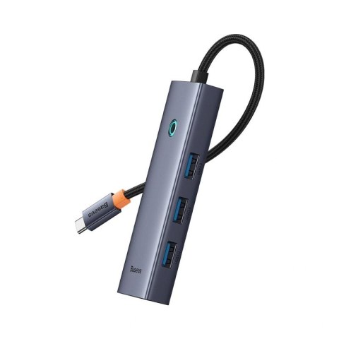 Hub Baseus UltraJoy Series 5w1 USB-C do 1x HDMI4K@30Hz+ 4 x USB-A 3.0 - szary