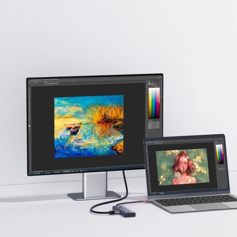 Hub Baseus UltraJoy Series 5w1 USB-C do 1x HDMI4K@30Hz+ 4 x USB-A 3.0 - szary
