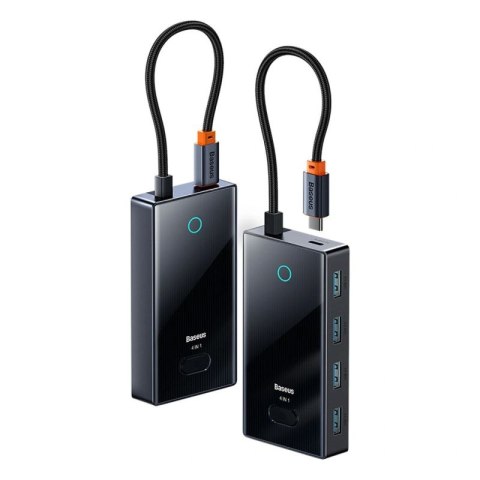Hub USB-C Baseus PioneerJoy 4xUSB-A 3.0 - szary Baseus