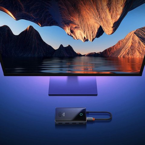 Hub USB-C Baseus PioneerJoy 4xUSB-A 3.0 - szary Baseus