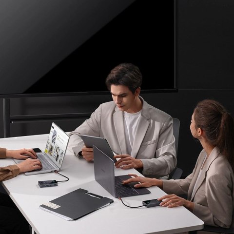 Hub USB-C Baseus PioneerJoy 4xUSB-A 3.0 - szary Baseus