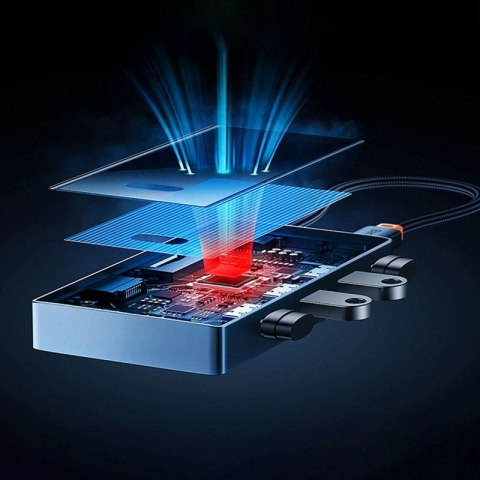 Hub USB-C Baseus PioneerJoy 4xUSB-A 3.0 - szary Baseus