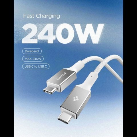 Kabel Spigen Essential EB24015CC USB-C / USB-C 240W 150cm - biały Spigen