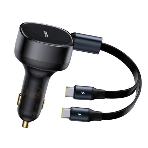 Ładowarka samochodowa Baseus Enjoyment 33W 2w1 2x USB-C - czarna Baseus