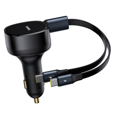 Ładowarka samochodowa Baseus Enjoyment 33W 2w1 2x USB-C - czarna Baseus